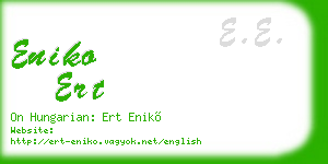 eniko ert business card